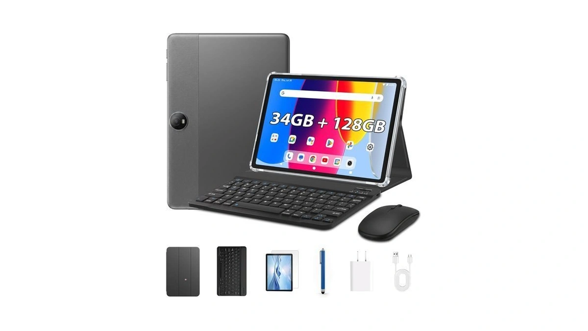 Cloudangle Tablet 11 Inch, Android 16 Tablet With Keyboard, Black