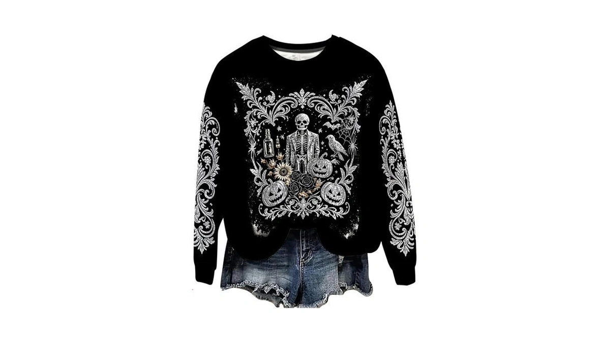 Halloween Sweatshirt Women Pumpkin Ghost Crewneck Shirts Vintage Streetwear