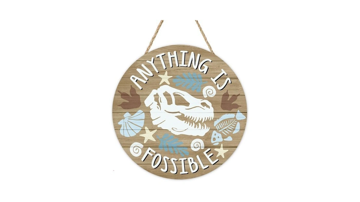 Bolisom Funny Anything Is Fossible Possible Front Door Sign, Vintage