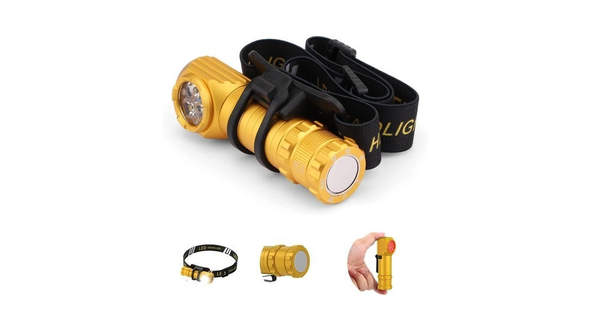 Spriak High Lumens Led Rechargeable Headlamp For Adults - Hard