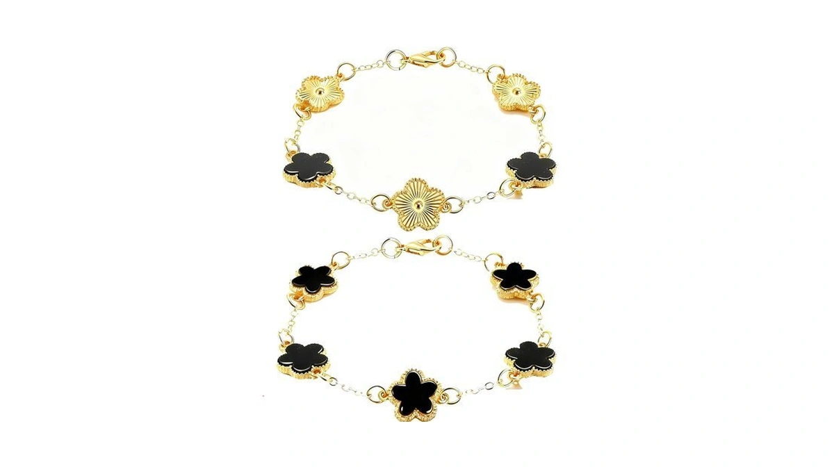Alegend 14k Gold Plated Stackable Multilayer Bracelets + Titanium Steel(not