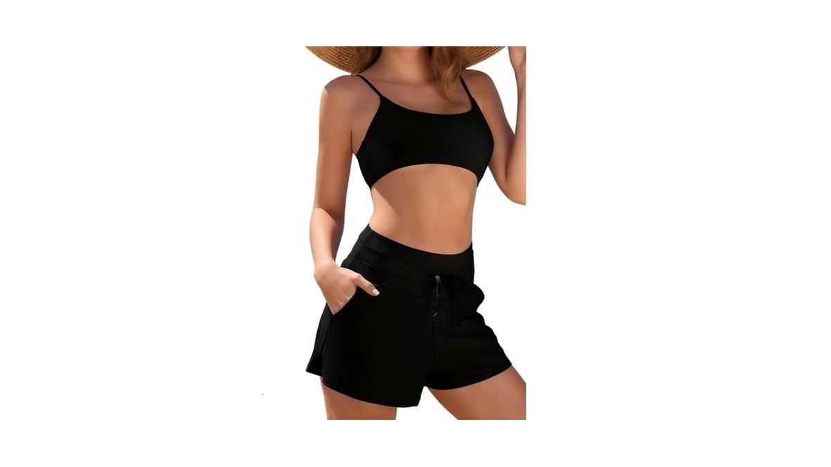 Shekini Women's Swimsuit With Shorts 2 Piece Bathing Suits Bikini