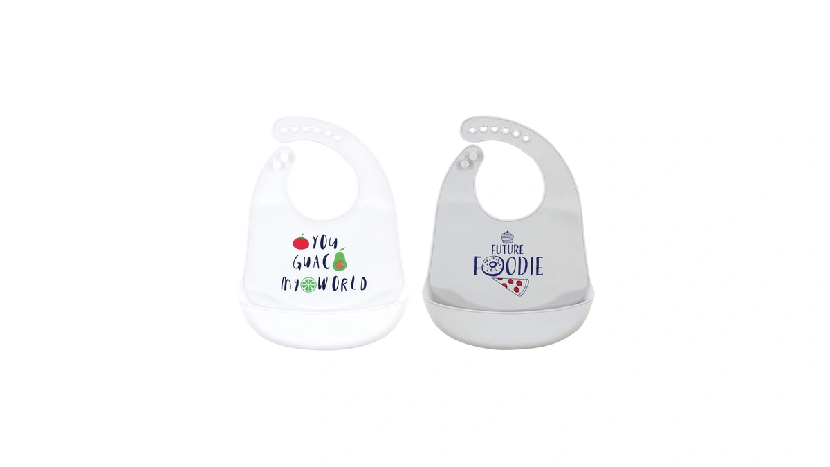 Hudson Baby Unisex Baby Silicone Bibs, You Guac My World,