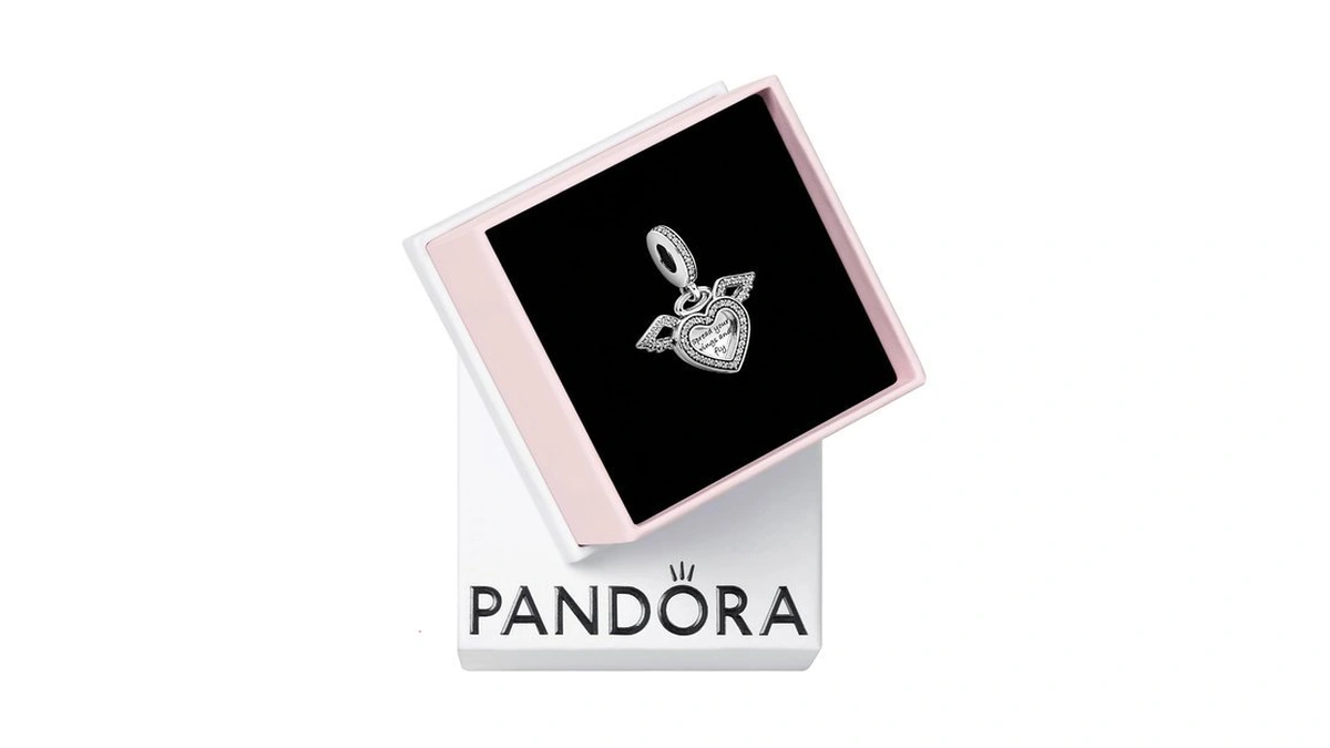 Pandora Hearts & Angel Wings Dangle Charm