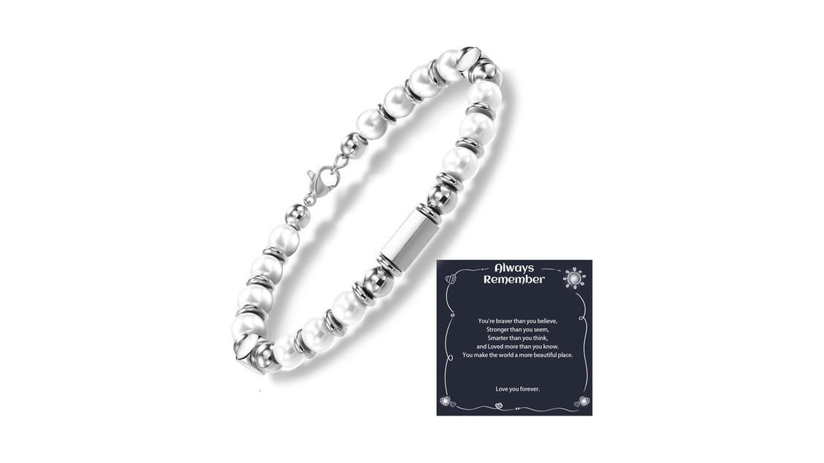 Alissl Pearl Bracelet For Women, Freshwater Pearl Beaded Inspirational Bracelets,