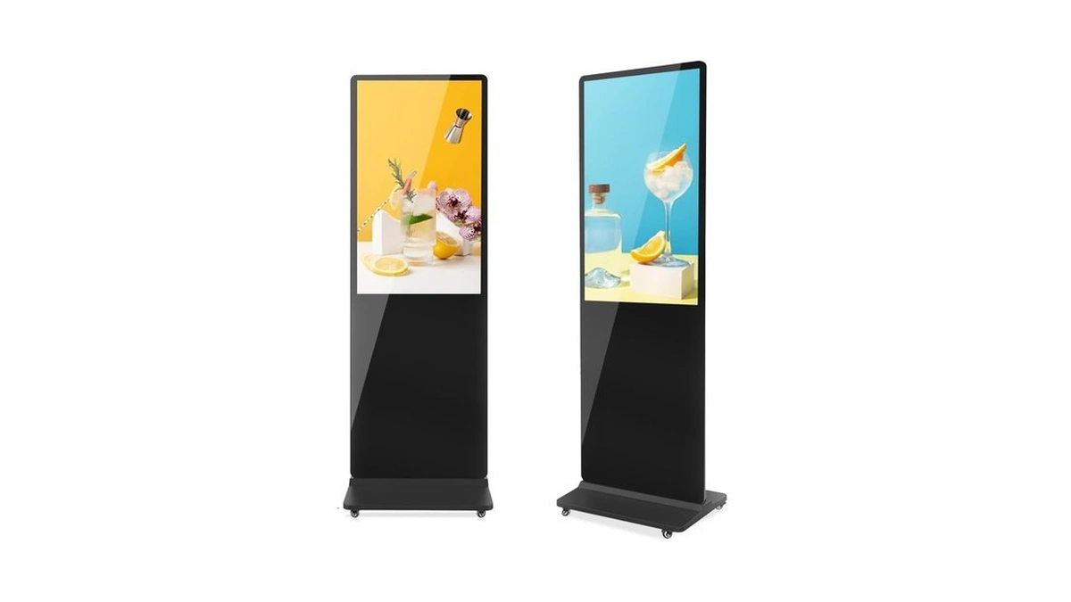 Qixzocv Mwe 43 Inch Indoor Floor Standing Digital Signage Advertising