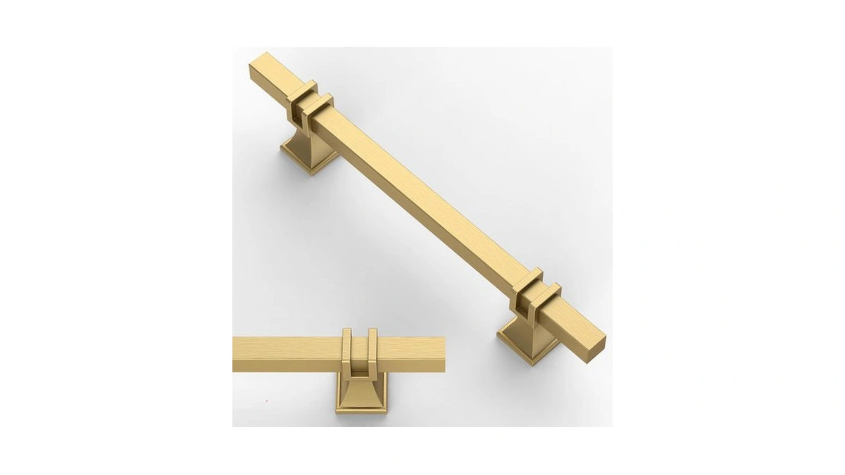 Asimerdeco 10 Pack Champagne Bronze Cabinet Pulls 5 Inch(128mm) Honey