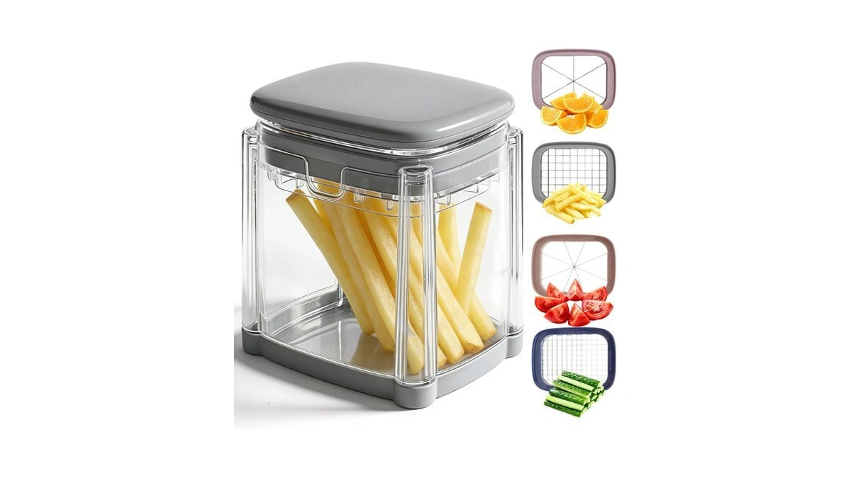 Medium French Fry Cutter, 4-stainless Steel Blades, Manual Potato Cutter