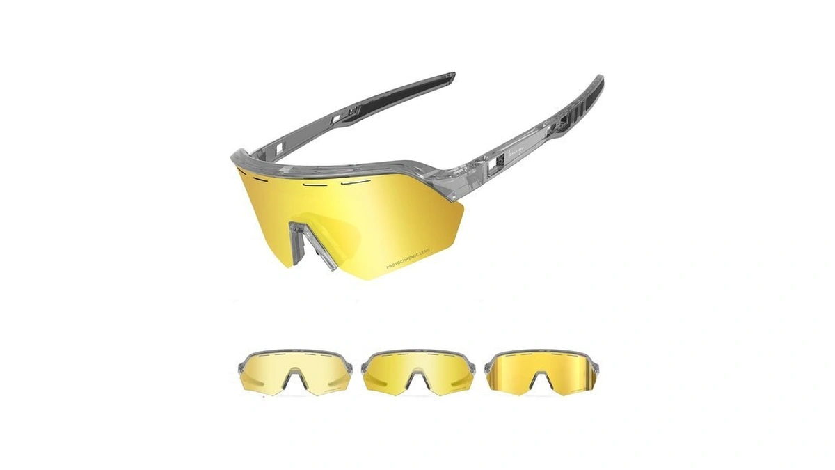 Lecage Photochromic Cycling Glasses, Sports Sunglasses For Men & Women