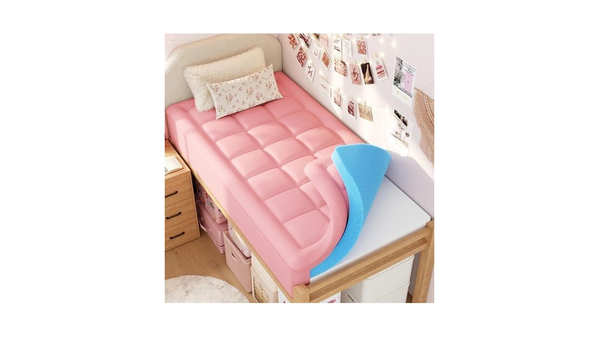 Elemuse Twin Xl College Dorm Room 3 Inch Memory Foam