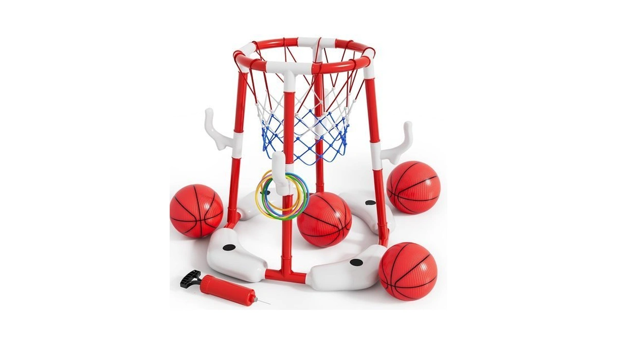 Aibeiqitoy Pool Basketball Hoop For Kids 4-8 8-12, 2 In1