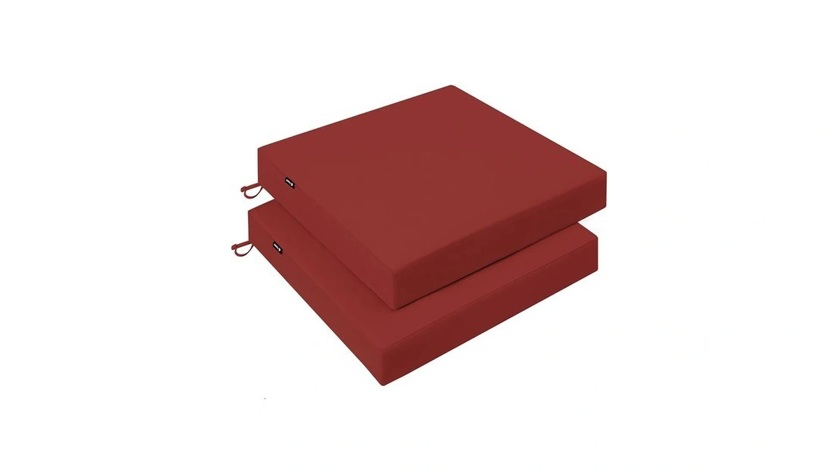 Favoyard Patio Chair Square Cushions Set Of 2, Red, 22