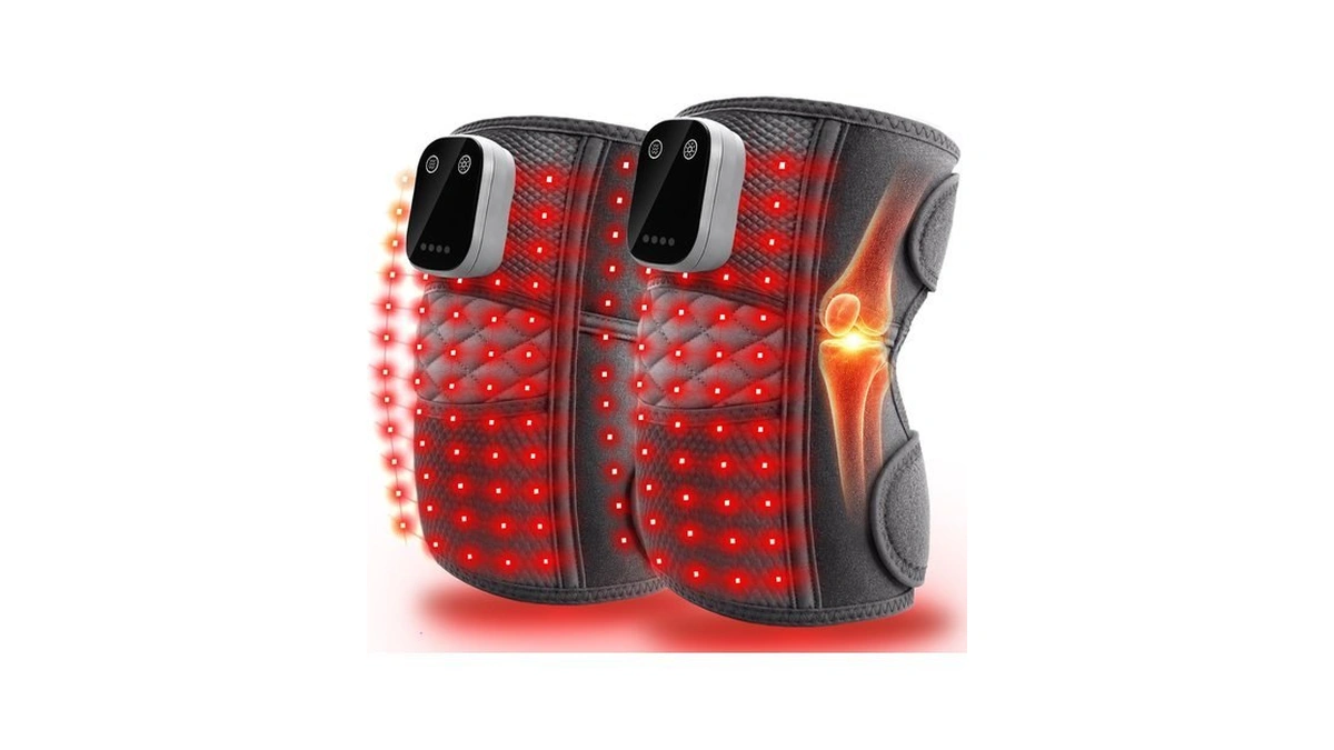 Knee Massager With Heat And Red Light Therapy, Cordless Heated