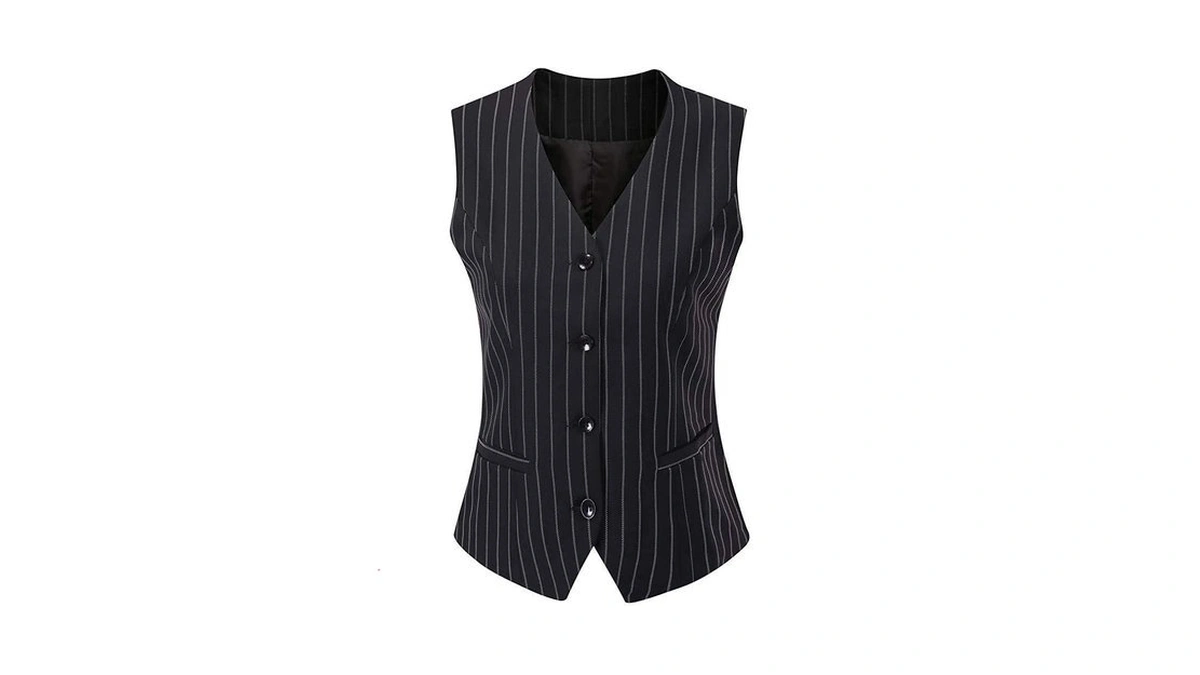 V Vocni Women's Fully Lined 4 Button Dressy Suit Vest