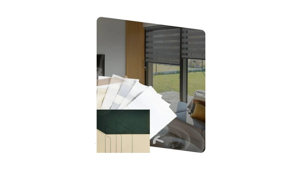Yoolax Motorized Matter Zebra Blinds, Multicolor Fabric Samples