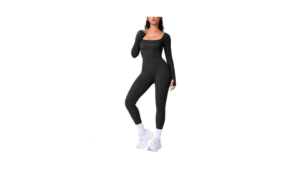 Brxl Long Sleeve Workout Jumpsuits For Women Yoga Pilates Outfits