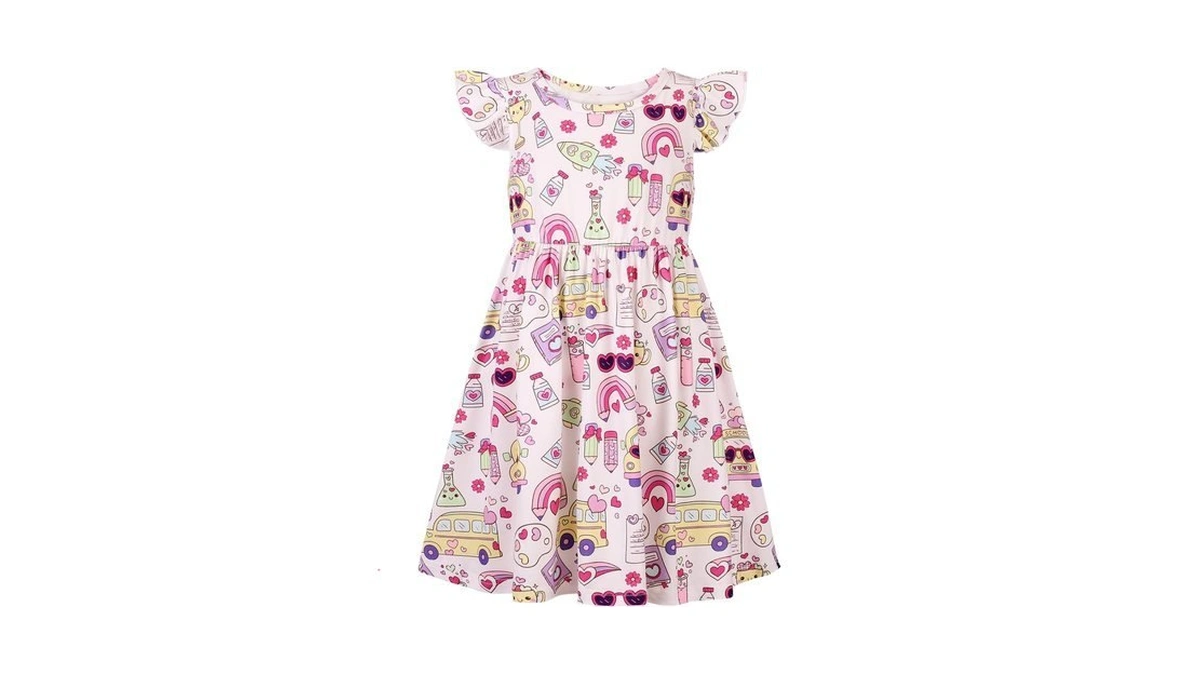 Eshoo 3-8t Little Girl Back To School Dress Kids Baby