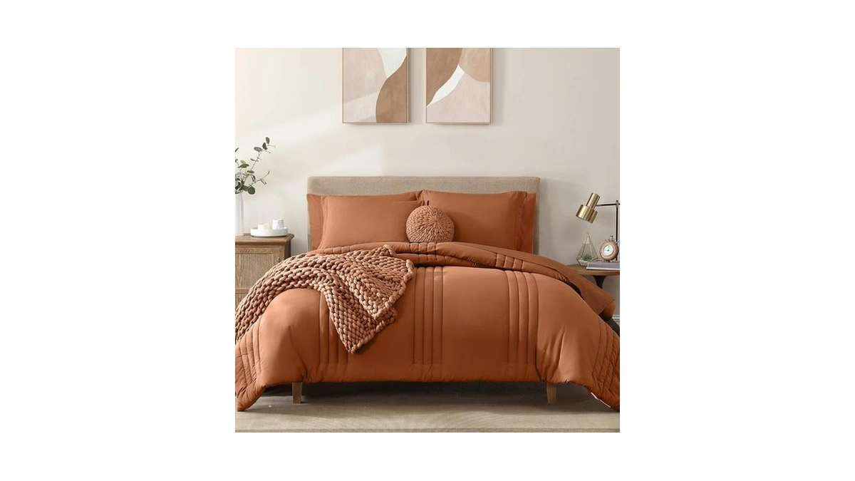 Super King Plus Size Comforter Set-7 Pieces Bed In A