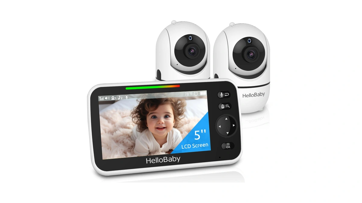 Hellobaby No Wifi Baby Monitor 2 Cameras And Audio Hb6550,