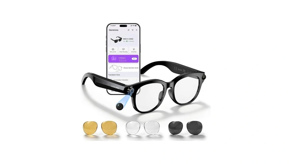 Ai Smart Glasses With Camera, Hands-free Calls, Music, Offline Ai