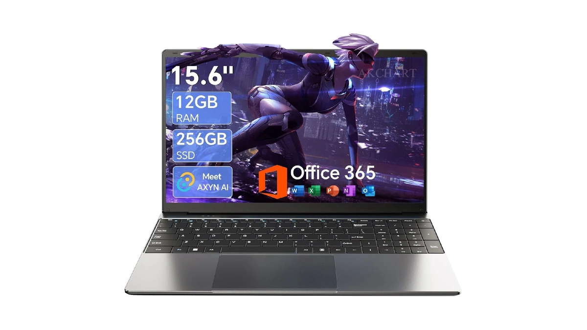 Akchart 15.6'' Ai Laptop With Office 365 12gb Ram 256gb