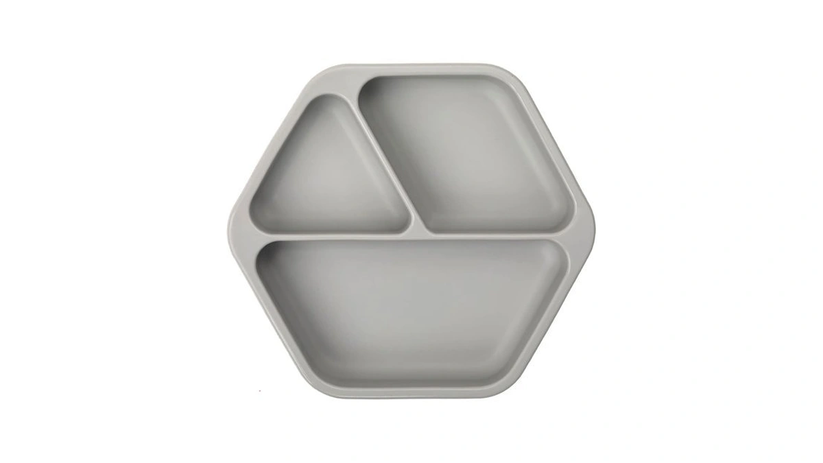 Tiny Twinkle Silicone Suction Baby Plate, Suction Grip Divided Dish