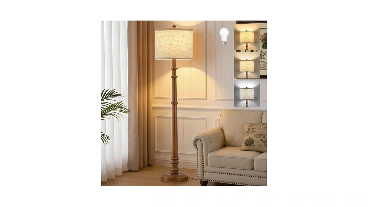 Floor Lamps For Living Room - 60" Farmhouse Floor Lamp