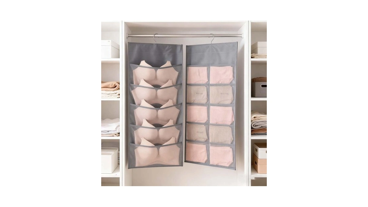 Hanging Organizer With Pockets -dual-sided Storage Bag