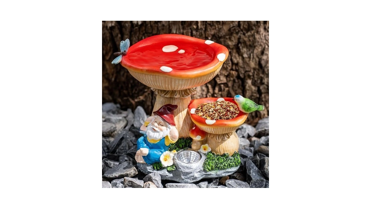 Zqqlite Solar Gnome Statues Figurine Lights - Garden Lighting Outdoor