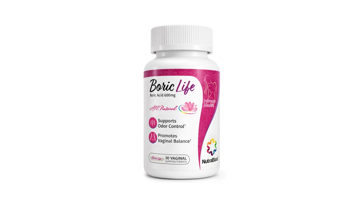 Nutrablast Boric Life Boric Acid Suppositories For Women 600mg, 30