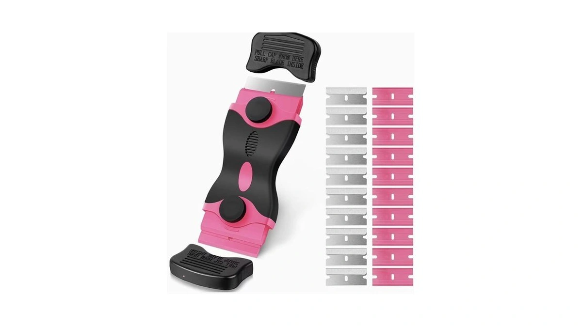 Cleaning Razor Scraper Tool With 20pcs Extra Blades, Double Razor
