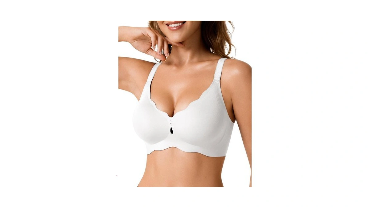 Cevapro Jelly Bras For Women, No Underwire Push Up Wireless