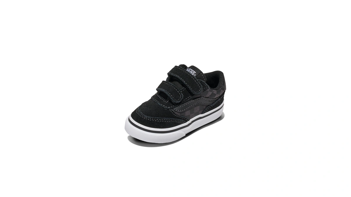 Vans Kids' Brooklyn Ls V Shoe, Checkerboard Black/asphalt, 3