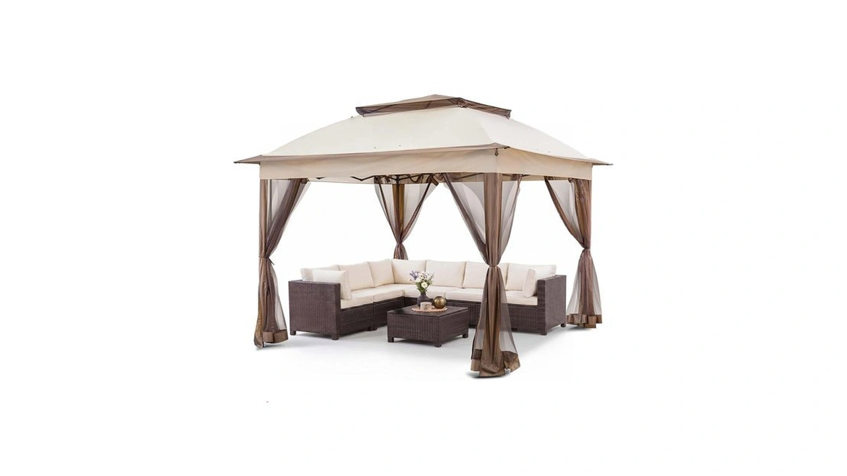 Coos Bay 11x11 Pop Up Gazebo With Netting, Canopy Tent,