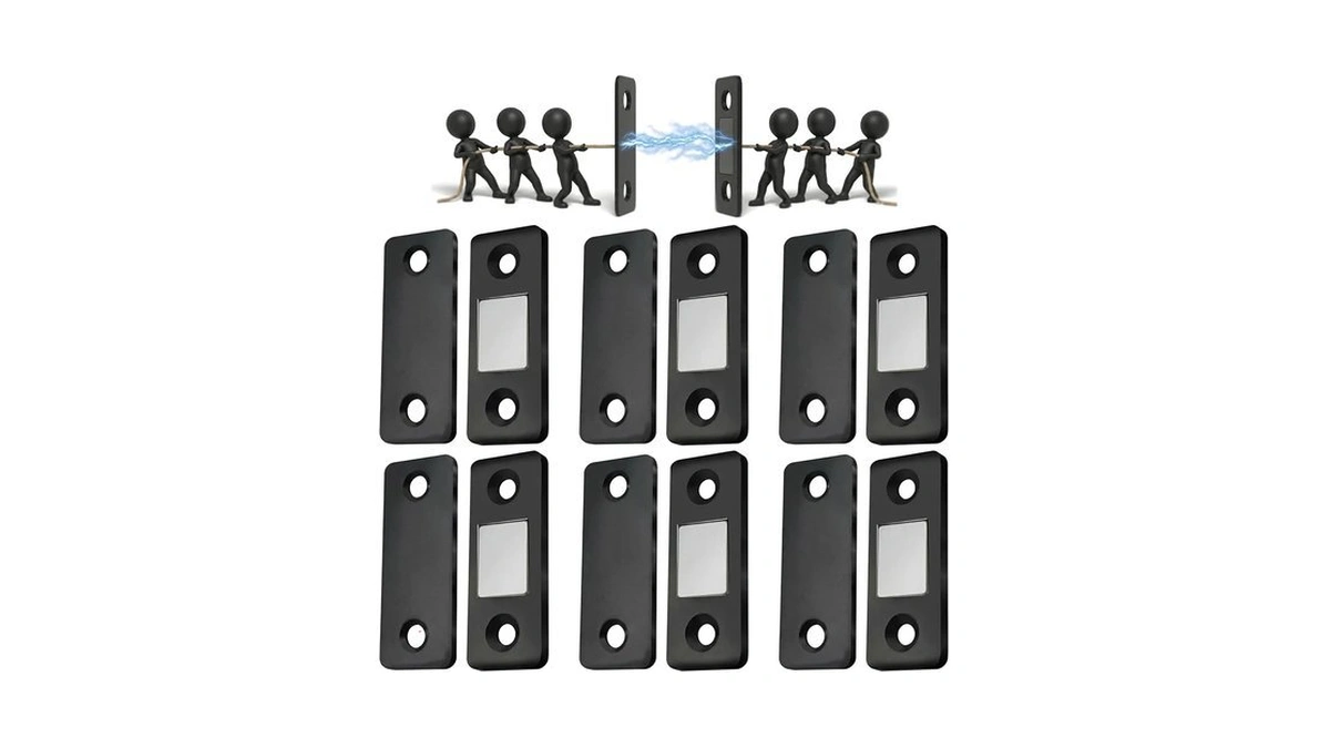 Magnetic Cabinet Door Catch 6 Pack, Ultra Thin 0.08" Invisible