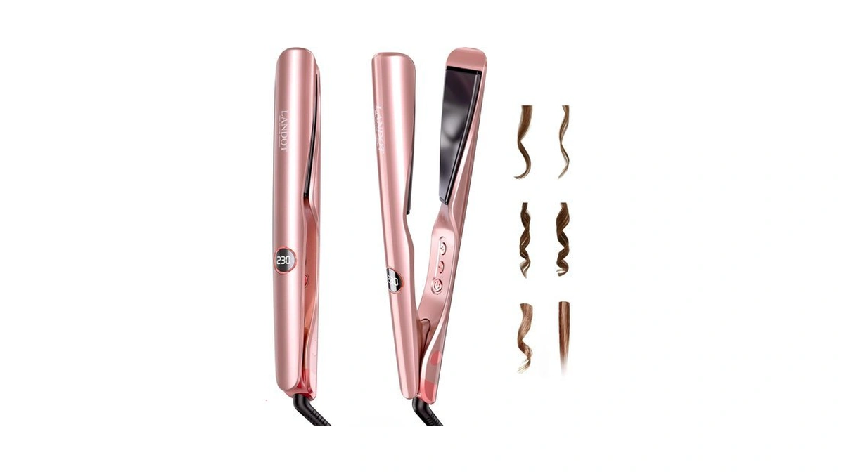 Landot 2 In 1 Hair Straightener And Curler, Twist Flat