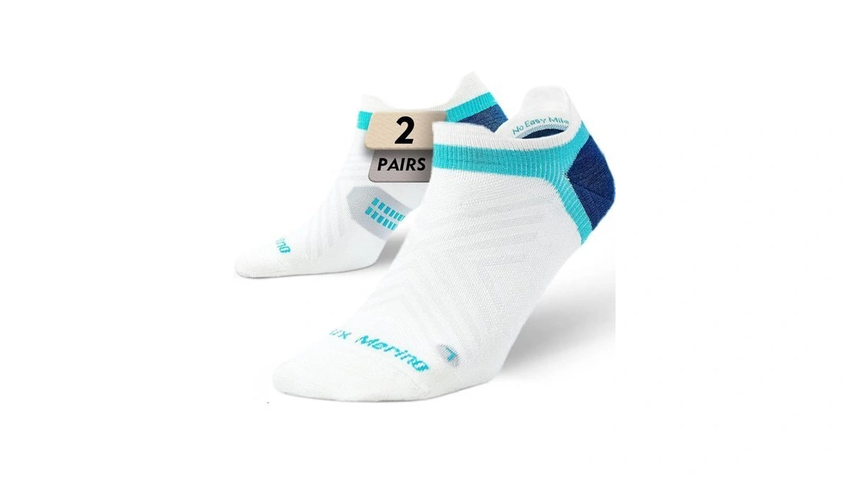 Juclise Men's Thin Merino Wool No Show Running Socks, Summer