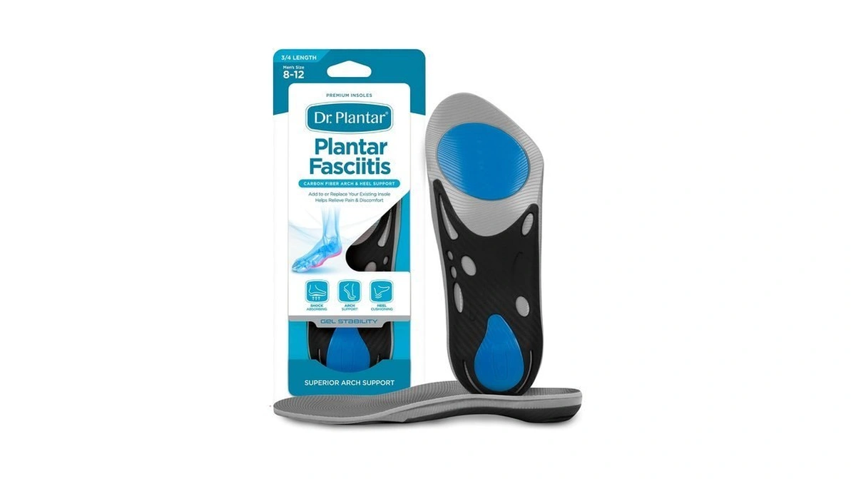 Dr. Plantar Insoles For Men,arch Support, Heel Cushion, Memory Foam,