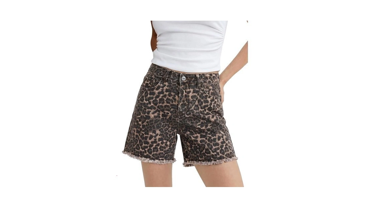 Luvamia Leopard Jean Shorts Amazon