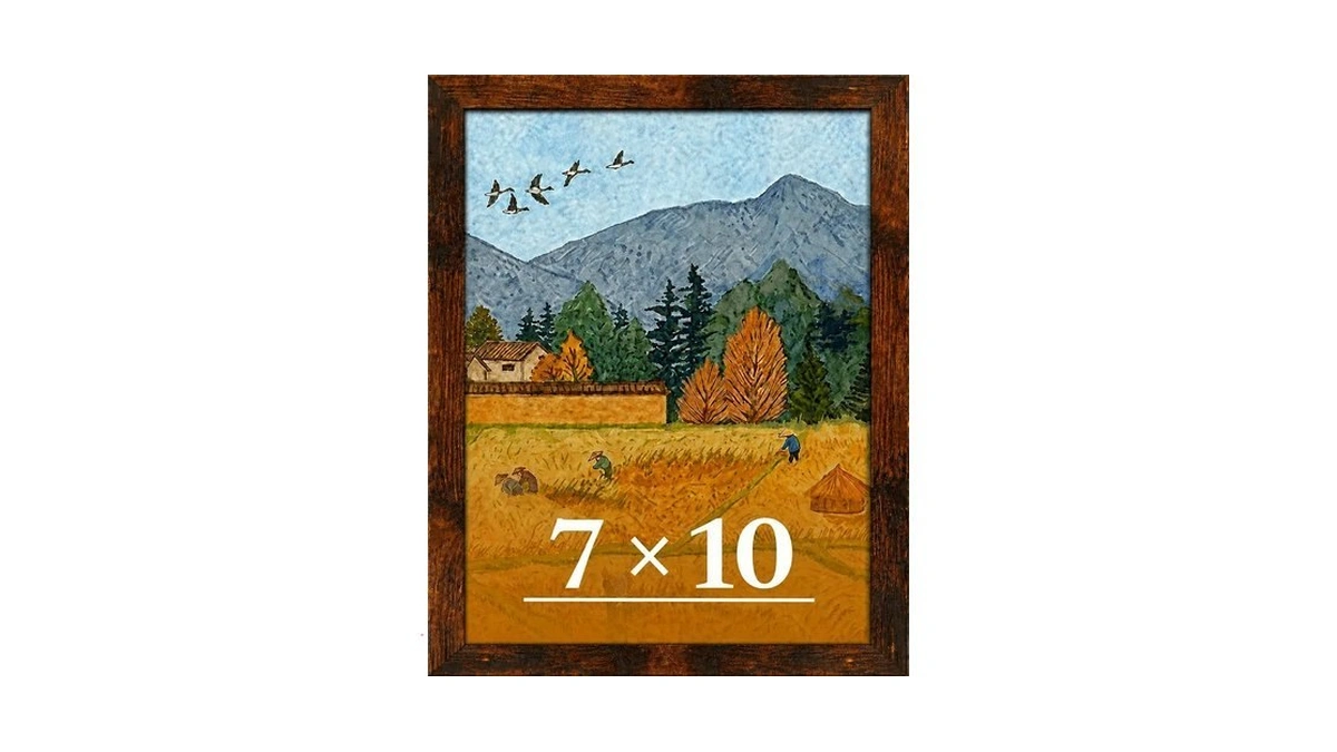 Veleclo 7x10 Picture Frame For Wall Display, 7x10 Brown Picture