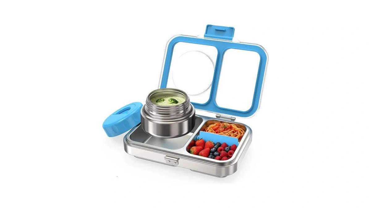 Homekol Stainless Steel Bento Lunch Box + 9.5oz Insulated Food