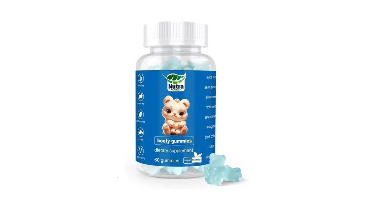 Nutranourish Booty Support Gummies For Women, Maca & Fenugreek Herbal
