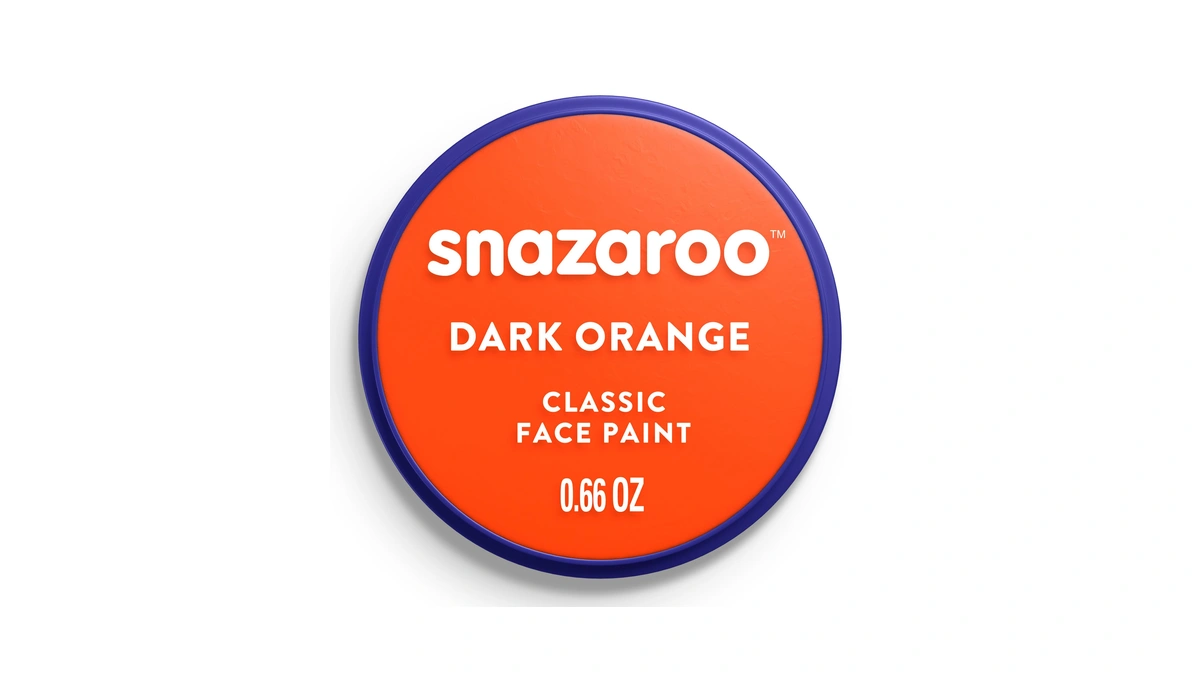 Snazaroo Classic Face And Body Paint, 18.8g Pot, Dark Orange