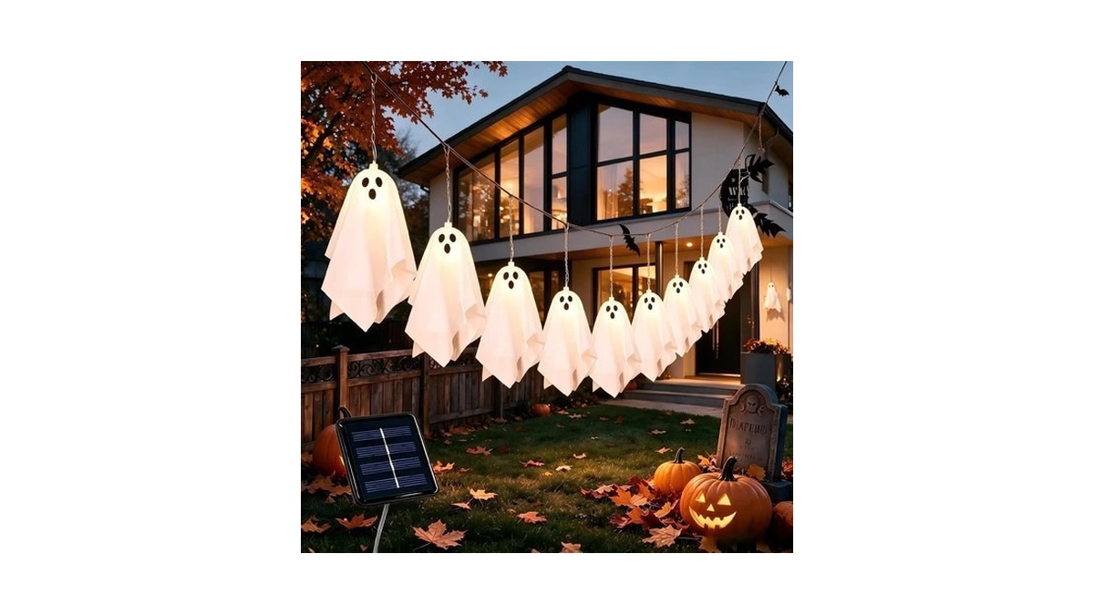 Halloween Decorations Outdoor, Solar Ghost Halloween Decor Lights