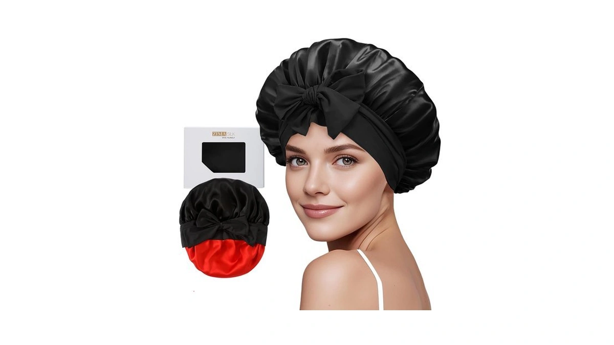 Zimasilk 100% Mulberry Silk Bonnet For Sleeping Women Long Hair,