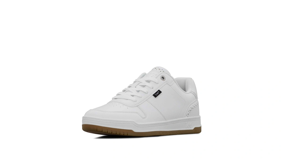 Lee Men's Specter Retro Court Fashion Sneaker, White Mono/gum, 10