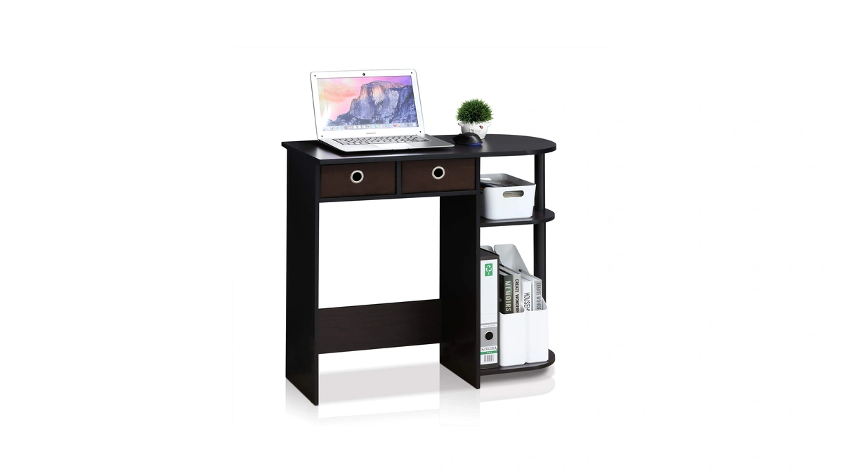 Furinno Go Green Desk, 31.5" Wide Gaming Desk With 2