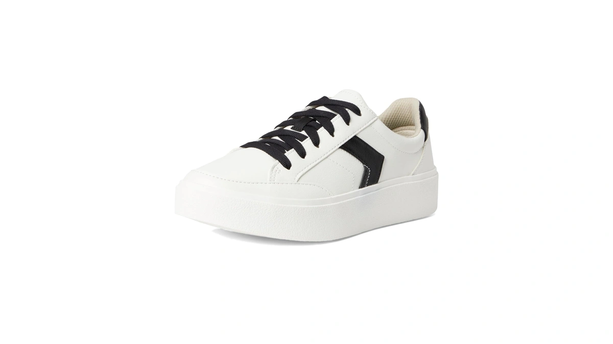 Dr. Scholl's Womens Madison Lace Sneaker Oxford White/black Smooth 10