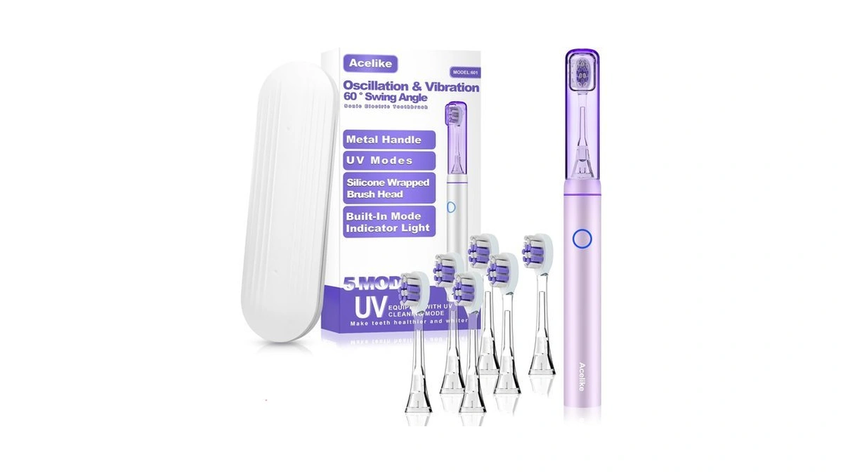 Metal Electric Toothbrush With Uv Mode, Vibration And Oscillation Electric