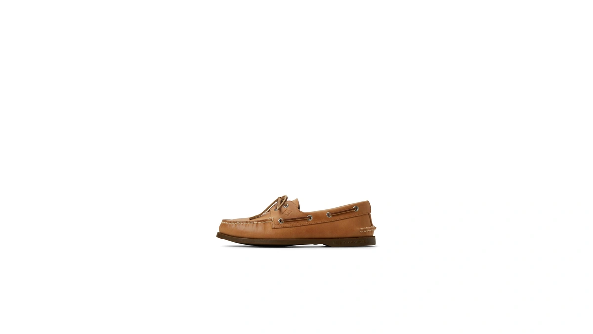 Sperry Men's Authentic Original 2-eye Leather Boat Shoe, Sahara, 8.5